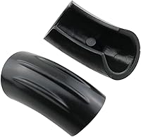 Vista 4 de HJGarden Protectores de piso para patas de horquilla, 8 piezas, alfombrilla de plástico negro, antideslizante, con almohadilla de pie para uñas