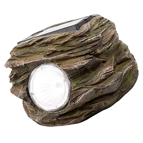 Cabilock Solar-Powered Stone Lamp Garden Light Waterproof for Outdoor Decor Patio Yard Garden