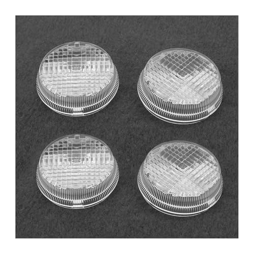 Couvercle d'objectif clignotant moto ABS jaune clair incassable pack de 4
