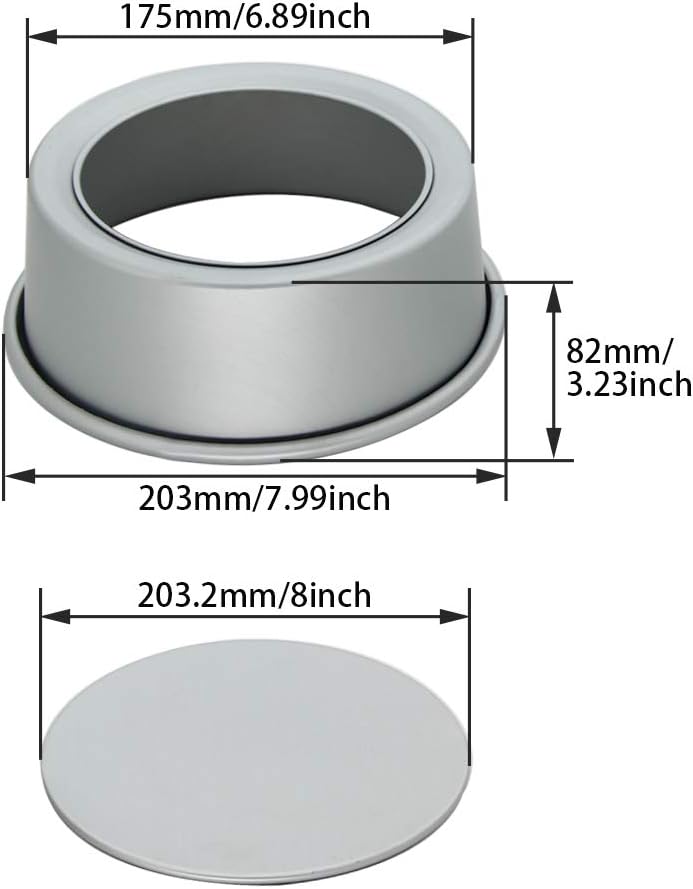Othmro 1 Pack Bakeware Round Cake Pan 191mm(Bottom)*203mm(Top) Dia with Removable Loose Bottom Quick Release Coating Bakeware for Oven and Instant Pot Cake Baking