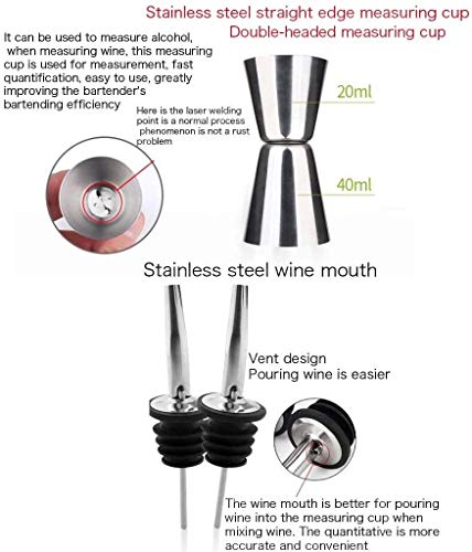 Kit de Bartender 9 Piezas con Coctelera y Soporte miniatura 6