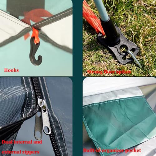 Carpa instantánea para camping 4 personas azul miniatura 6