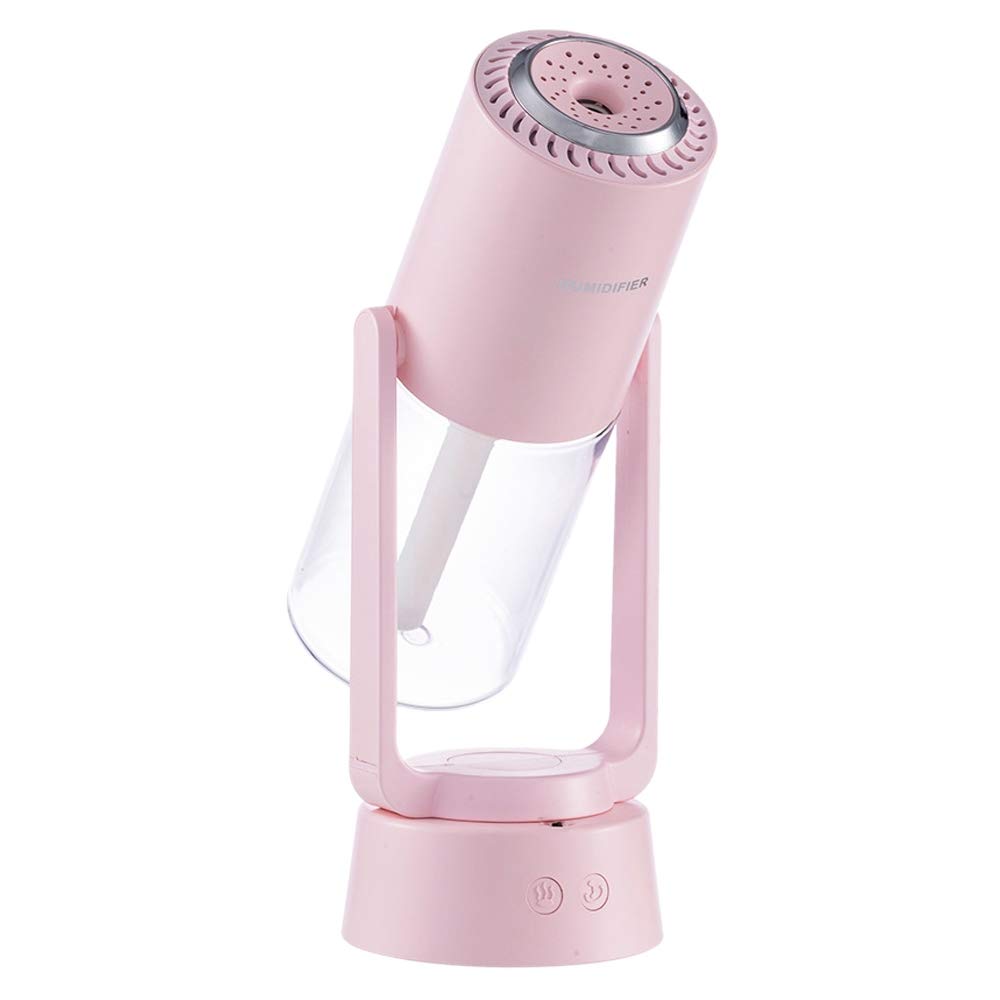 Andifany Xuanying Humidifier, Rotating Aromatherapy Negative Ion Humidifier with Lamp Is Suitable for Office and Home-Pink