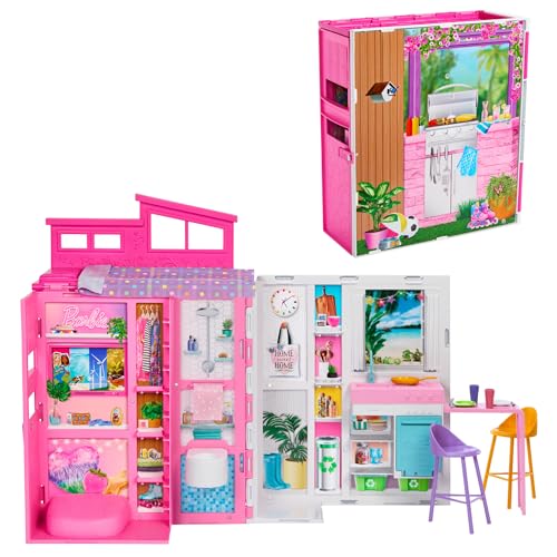Barbie Apartamento 4 estancias Casa de muñecas Plegable con