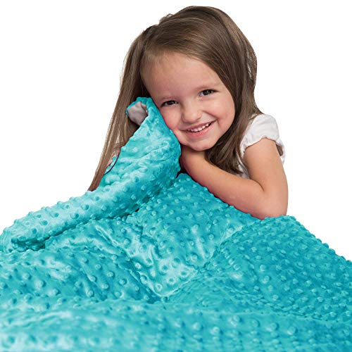 Super Soft 5 Lbs Calming Weighted Blanket for Kids with Removable Cover