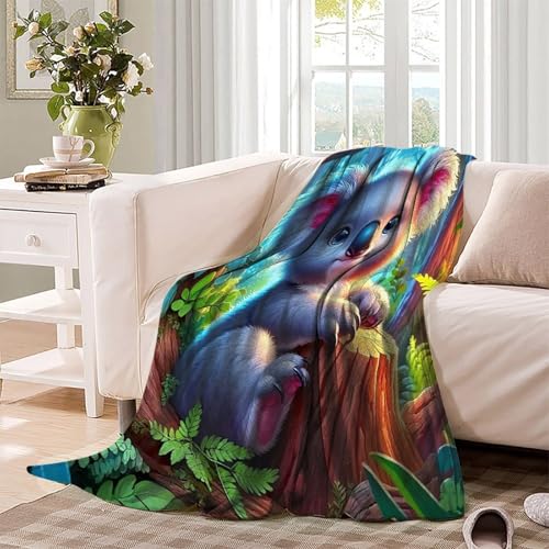 Couverture en peluche koala de qualité supérieure en microfibre chaude - 4