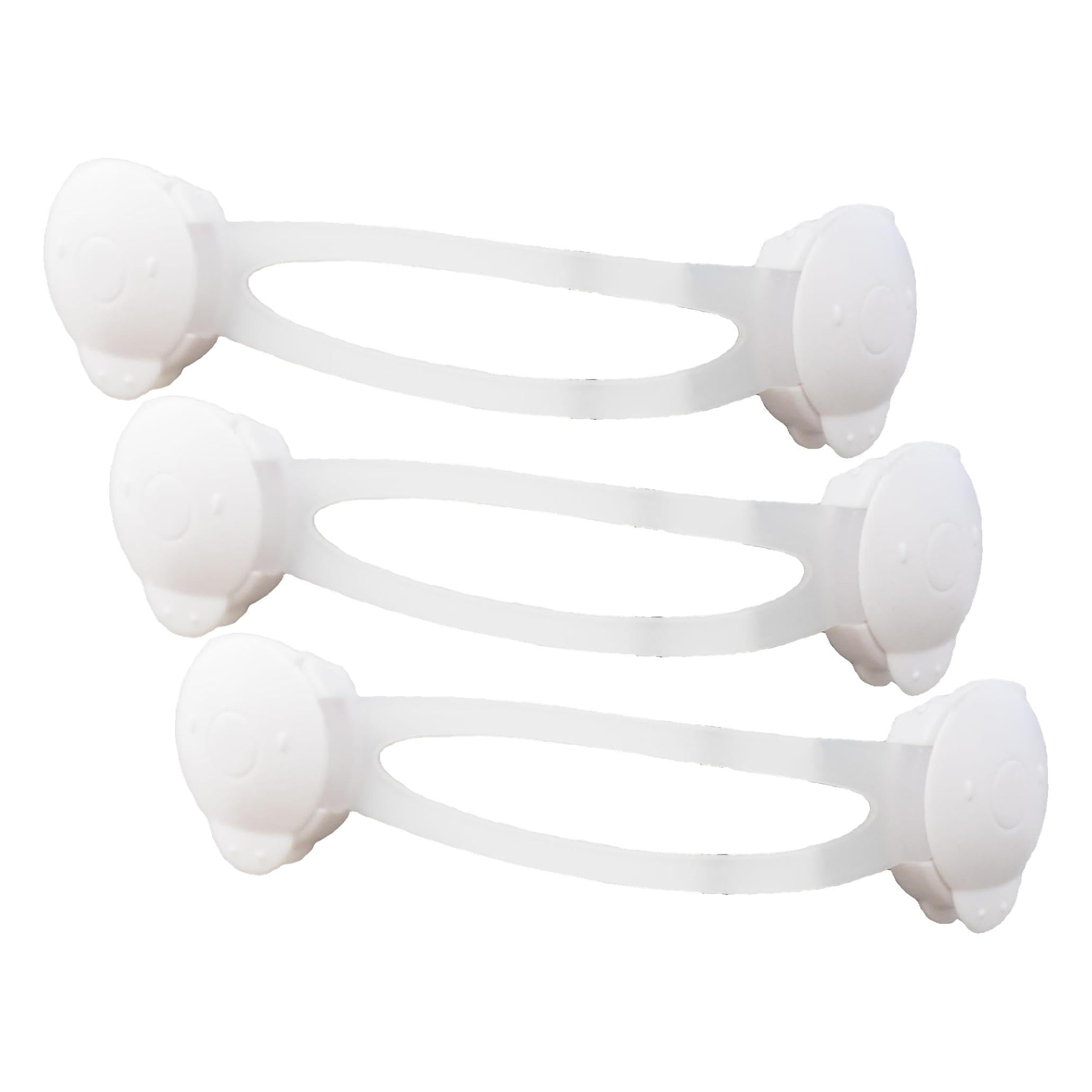 Regalo 9 Pack Child Safety Cabinet Locks, No Drill Adhesive Baby Proofing Latches for Drawers, Fridge and Cabinets, Multi-Purpose 3M Straps, White
