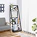 Tangkula 4-Tier Ladder Shelf Bookcase Leaning Home Office Free Standing Wooden Frame Decor Bookshelf Storage Flower Shelf Display Shelf