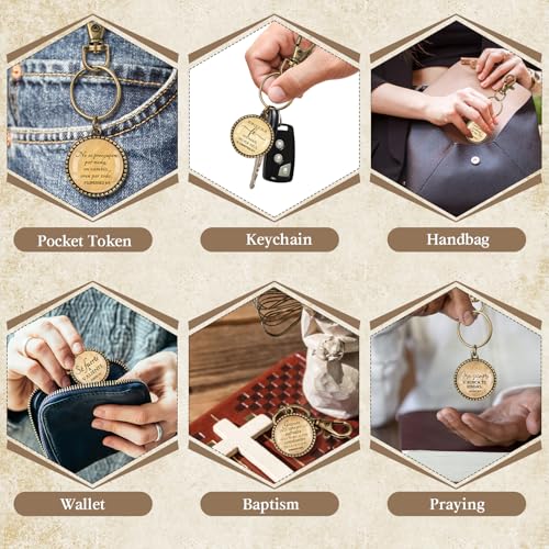 Image of 30 Pcs Spanish Christian Gift for Woman Spanish Bible Verse Keychain Scripture Quote Inspirational Gift for Women