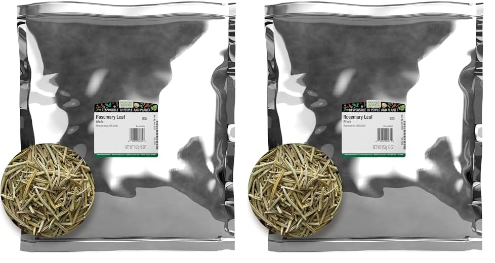 Frontier Co-op Hoja de romero entera - Extra Fancy Grade 1 lb (Paquete de 2)