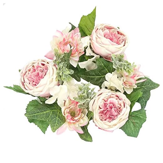 Admired By Nature Guirnalda de Flores Artificiales de 13 Pulgadas Hecha a Mano para Puerta Delantera, Pared, Boda, Fiesta, decoración del hogar ABN1W005-PK-CM