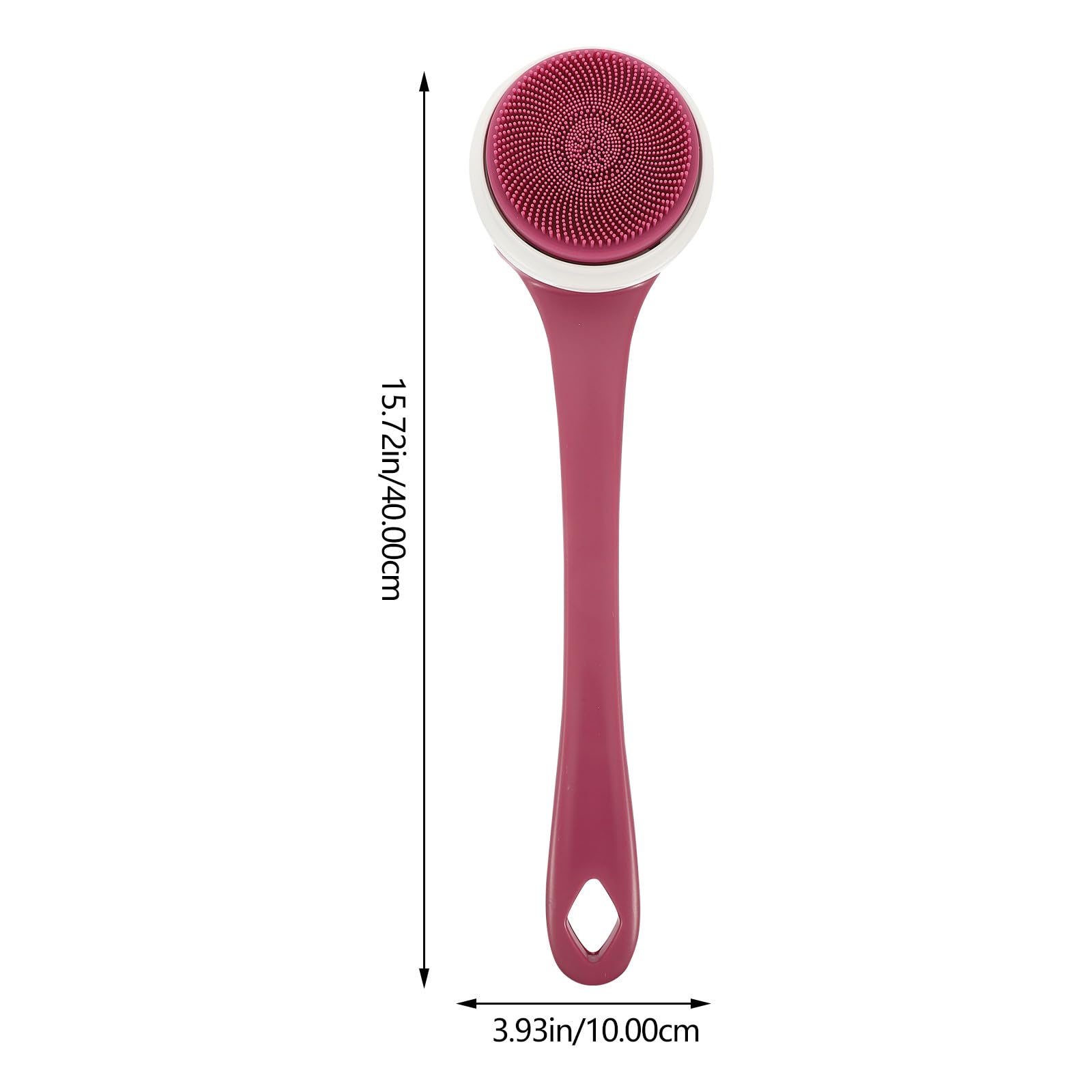 PLAFOPE Cepillo Corporal Eléctrico Mango Largo, 3 Ajustes de Velocidad, Material Abs y Silicona, Adecuado para Limpieza y Masaje en Ducha