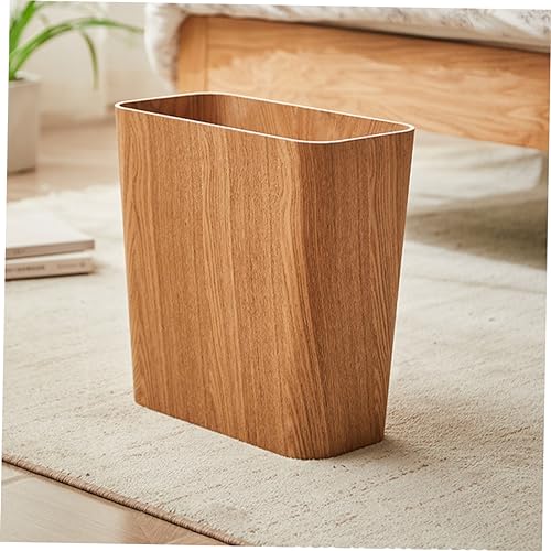 Caneca de basura de madera elegante para cocina miniatura 7