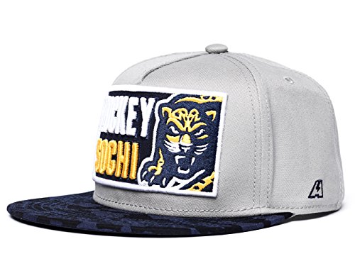 Atributika & Club HC Sochi KHL Flat Bill Cap Sochi Hockey Patch, Gray/Dark Blue camo, Snapback