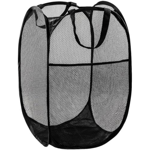 Double Layer Pop Up Laundry Basket Collapsible Hamper with Handles