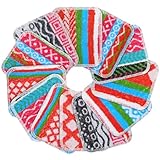 LemonRoad 12 Pack Non-Scratching Reusable Dish Scrubber European Scouring Pad 5 x 6 Dishwasher Safe Soft Scrub for Cleaning Kitchen, Bathroom and Household, Assorted Colors and Designs