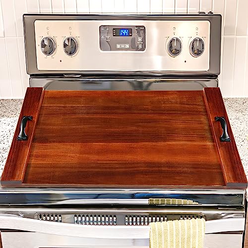 Calmbee Noodle Board Stove Cover - Wooden Stove Top Cover, Cutting Board Stove Top Cover Farmhouse Burner Cover Stove Covers for Gas Stove, Electric Stove Top, RV Oven, Induction Stove