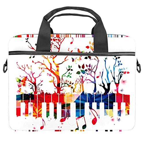 Bolso para laptop de 13.3 pulgadas con diseño Tree Music Notes de perfil delgado y cómodo