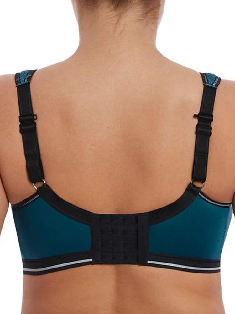 Freya Women's Force Crop Top Wireless Sports Bra Bra, Petrol, 32D