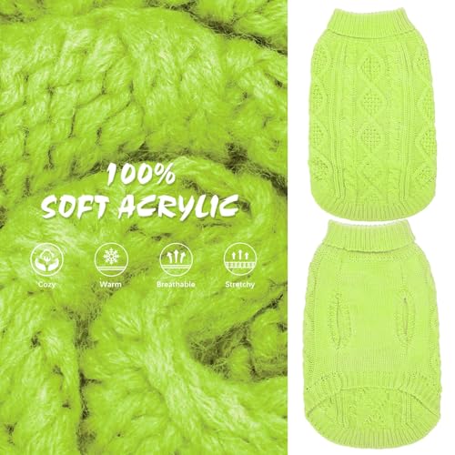 Image of BINGPET Dog Sweater for Medium Dogs, Turtleneck Knitted Clothes