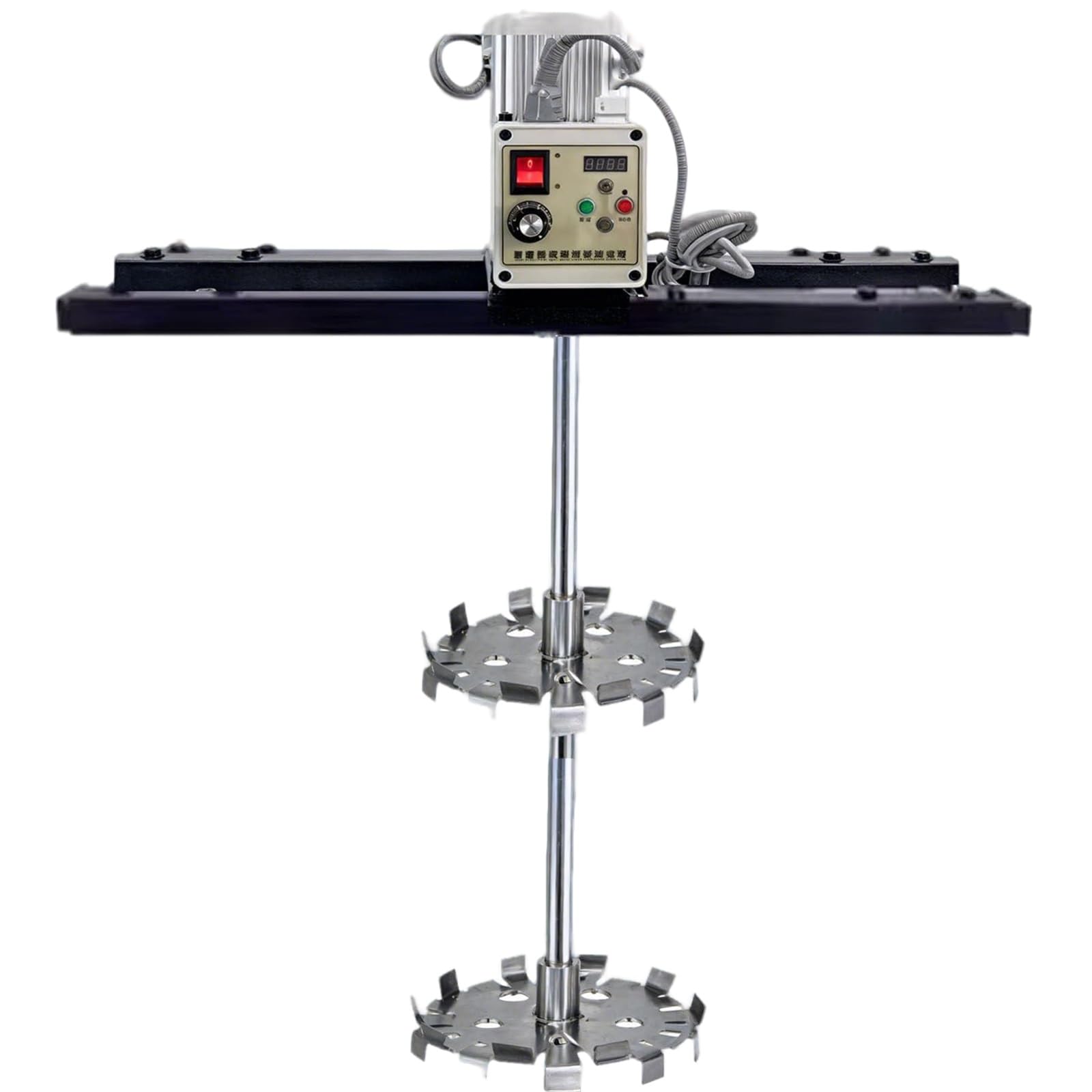 Agitador eléctrico de 2100 W, velocidad ajustable de 200 a 3000 rpm, adelante/atrás, soporte extensible, mezclador de tambor para varios líquidos y aplicaciones de tanques