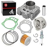Cylinder Top End Kit Piston Ring Compatible with Honda 1998-2004 Foreman 450 TRX450 TRX450S TRX450ES TRX450FE TRX450FM 4x4 12100-HN0-A00