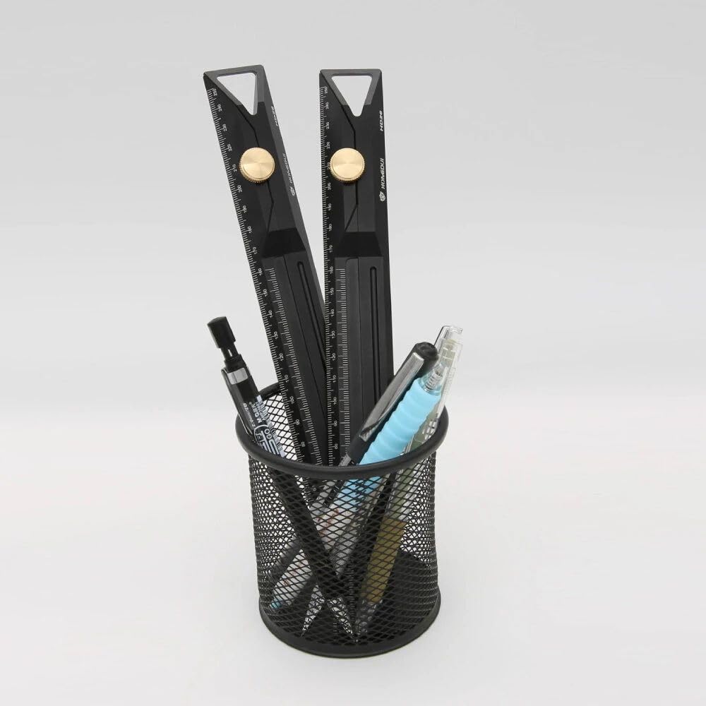 HONGDUI HD26 260mm Taschenlineal, Messschieber aus Aluminiumlegierung, multifunktionales Anreißlineal mit Feststellschrauben