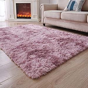 Maratip Plüsch Teppich Rosa 80x150