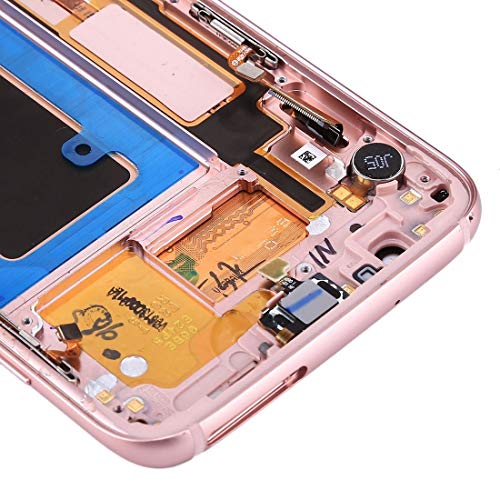Écran LCD Galaxy S7 Edge G935F avec châssis bouton volume nappe de charge rose
