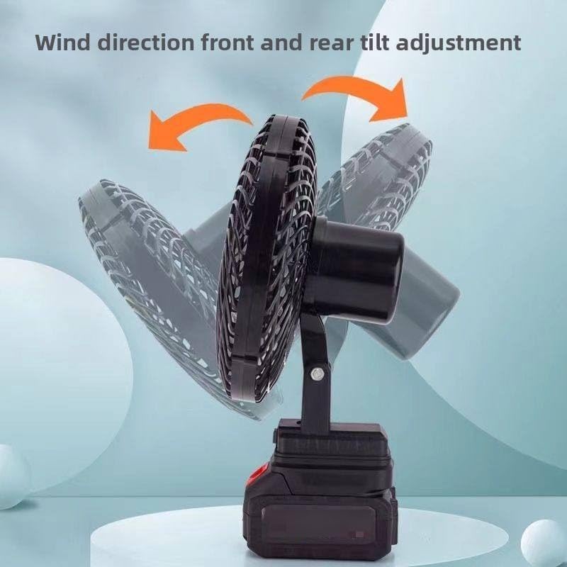 Image of Portable Rechargeable High-Power Adjustable Electric Fan, 21V Lithium Battery-Powered Fan, Portable Table Fan For Home, Office, Travel, Picnic, Outdoor
