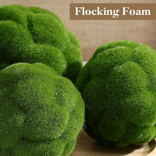 Mousse artificielle verte en boule pour éviter la mousse naturelle sèche - 8
