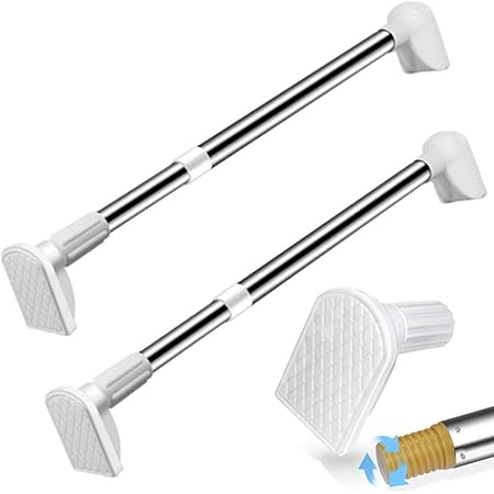 Amazon 2本入り 強力突っ張り棒 つっぱり棒 伸縮棒 カーテンレール 物干し竿 超強耐荷重 ステンレス製 滑り防止 取付簡単 耐震 クローゼット カーテンロッド ポール 浴室 シャワーカーテンロッド 布団干し 室内 屋外 2本入り 直径32mm 取付寸法90 160cm