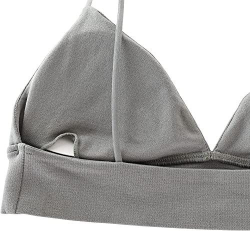 Image of INIBUD Bralette for Women Triangle Cups Removable Padded Wire Free Pull On Closure