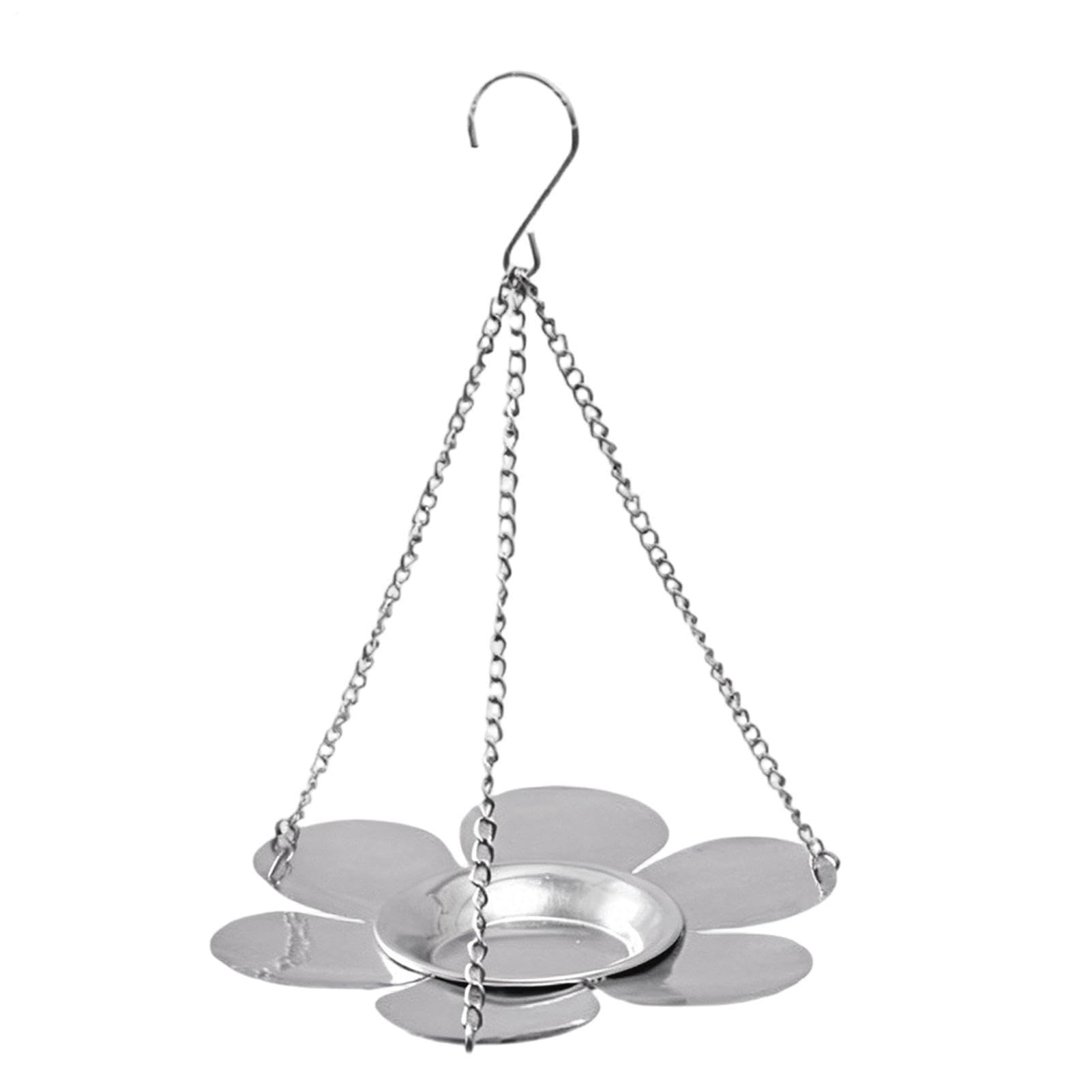 Mangeoire oiseaux en métal coupelle décorative durable pour jardin
