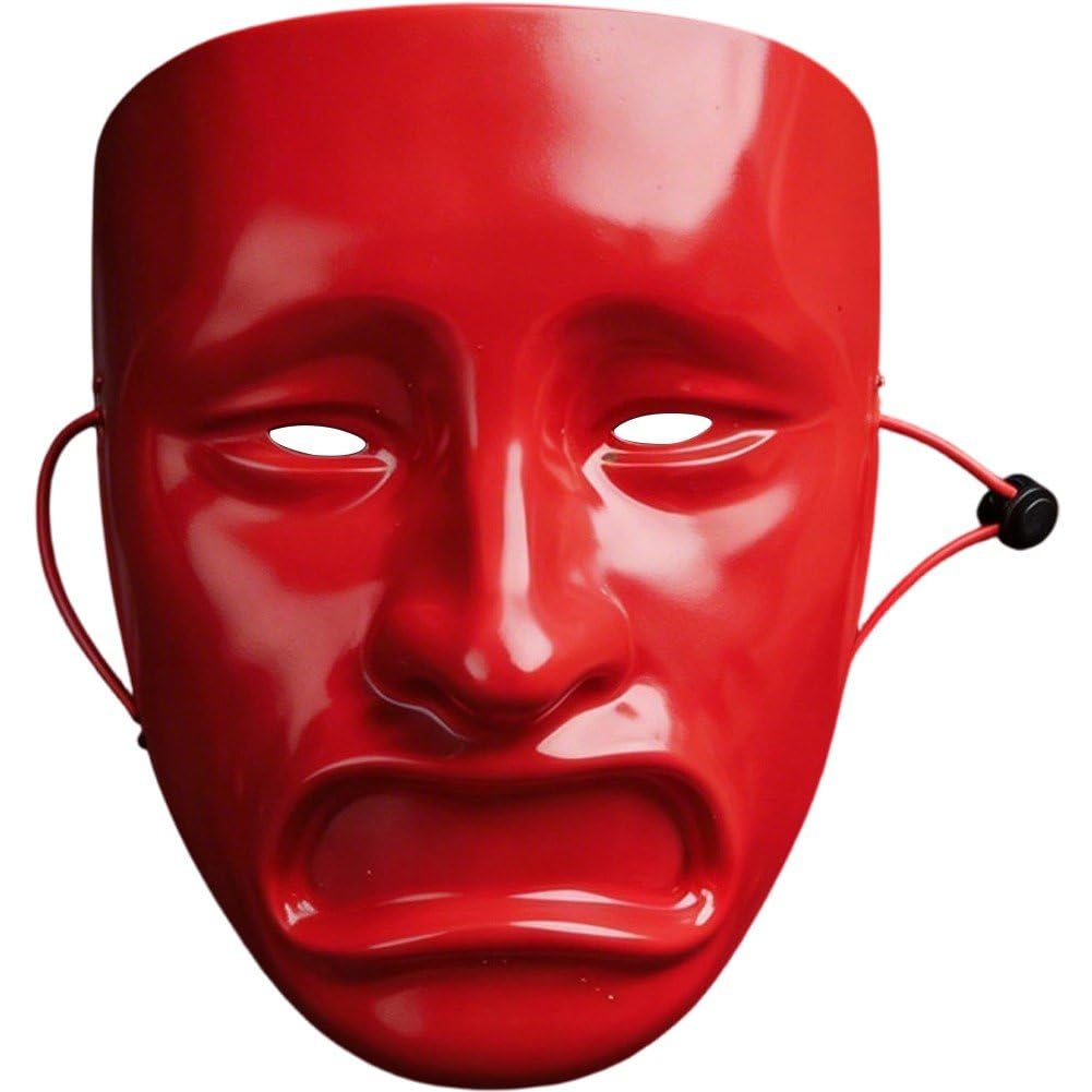 Fituenly Venetian Masquerade Mask, Exaggerated Smiling Face Pvc Opera Mask, Carnival Christmas Party Cosplay Costume Accessory