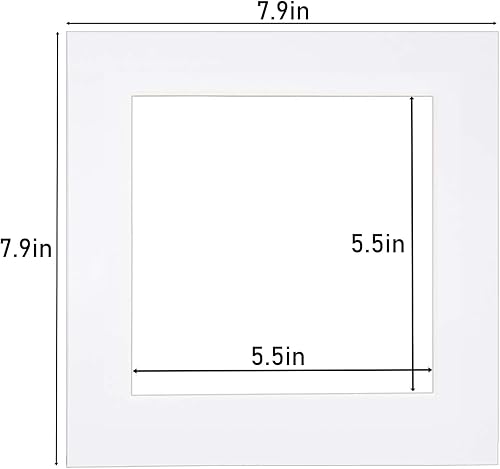 Miniatura 9 de Egofine Paquete de 14 tapetes blancos de 11 x 14 pulgadas, marco mate para fotos de 8 x 10, sin ácidos, grosor de 0.047 in, con corte biselado