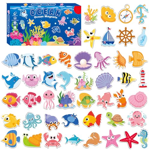 Imanes decorativos oceánicos 47 piezas para refrigerador