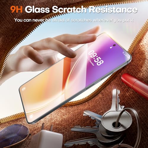 Image of TOCOL for Samsung Galaxy S24 FE Screen Protector | Easy Installation Bubble-Free, 9H+ Tempered Glass, 8FT Military Grade Shatterproof, Anti-Scratch, Case Friendly HD 2 Pack