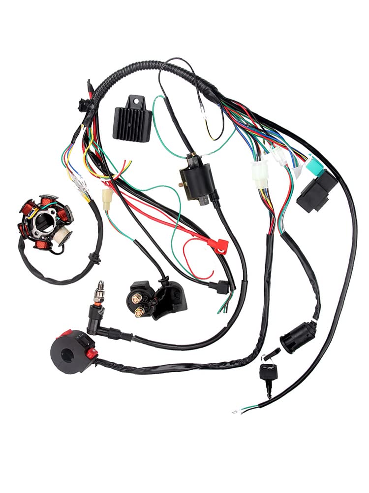 Kit di accensione CDI per cablaggio, Kit di accensione CDI per cablaggio adatto per quad cinesi con avviamento elettrico 50cc 70cc 90cc 110cc 125cc