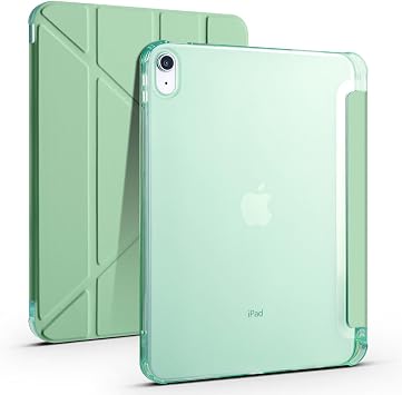 iPad 11. Nesil A16 11 in  2025 & iPad 10. Nesil 10.9 in  2022 Uyumlu K l f   Otomatik Uyku/Uyanma,  nce Trifold Stand, Silikon Arka Kapak Koruma A k Ye il