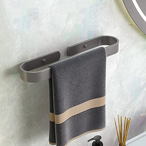 Celbon 30CM Handtuchhalter ohne Bohren Modernes Design Matt Grau Handtuchstange Aluminium Wand-handtuchhalter Handtuchring Wandmontage für Badezimmer Küchen Toilette