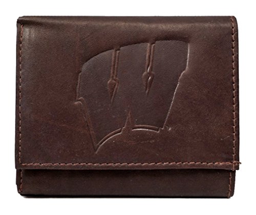 Rico NCAA Wisconsin Brown Wallet for Gift Set