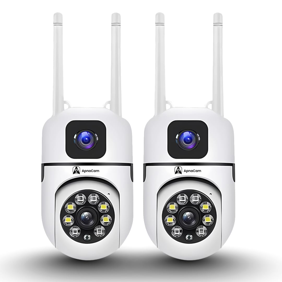 ApnaCam 5+5MP WiFi CCTV Camera with PTZ & Fixed View, AI Motion Detection, Color Night Vision, Two-Way Audio, App Remote Access (Pack of 2)-image-38