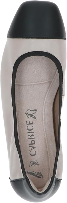 CAPRICE Women's Leather Ballet Flats