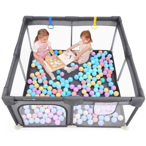 Dripex Playpen for Babies and Toddlers, Safe Anti-Fall Play Yard, Visible Play...