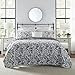 Laura Ashley Amberley Quilt Set, Cotone, Black, Coppia