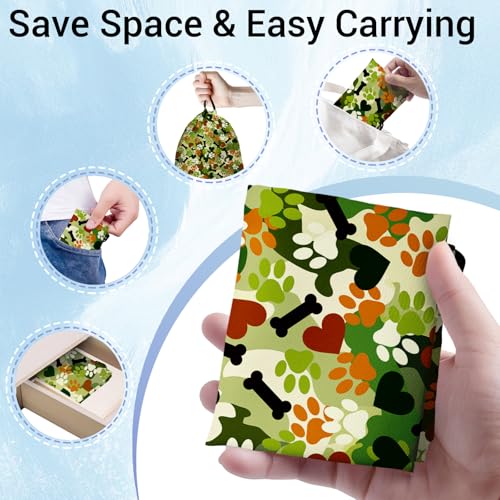Image of Grip Bags for Gymnasts Camo Paw Portable Small Storage Pouch Bag with Drawstring