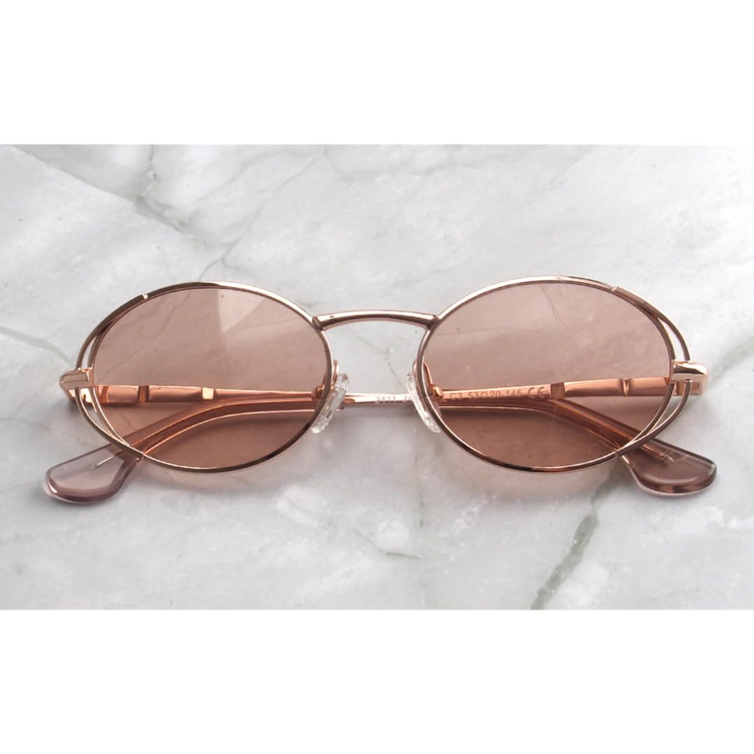 Lunettes de soleil ovales de luxe pour femmes et hommes, polarisées, style vintage punk