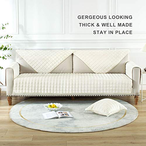 image for OstepDecor Couch Cover, Sofa Cover, Quilted Sectional Couch Covers, Ve