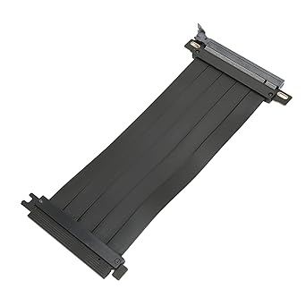 UBERSWEET Ultra PCIe 4.0 X16 Riser Cable, High Speed Flexible Right Angle Port GPU Graphic Card Extension Cable Compatible with RTX3090, RTX3060TI, RX6900XT, RX6800, 200 300 400 500 600mm (50cm)